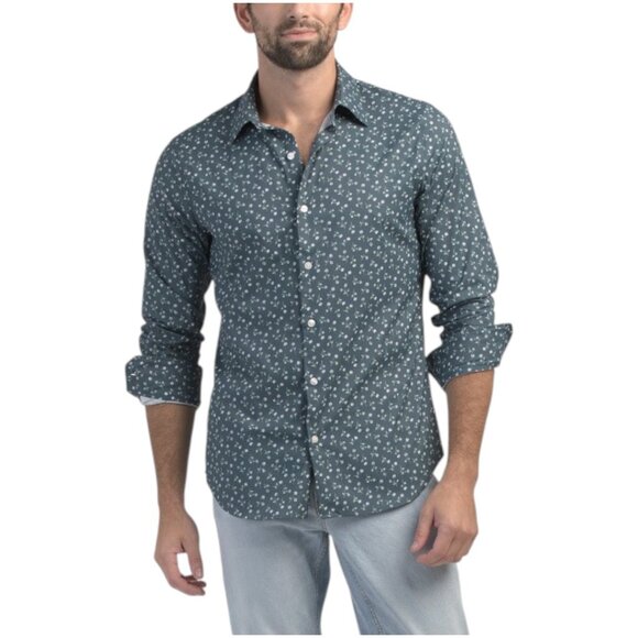 BONOBOS Slim Fit Tech Button Down Shirt - Picture 1 of 3